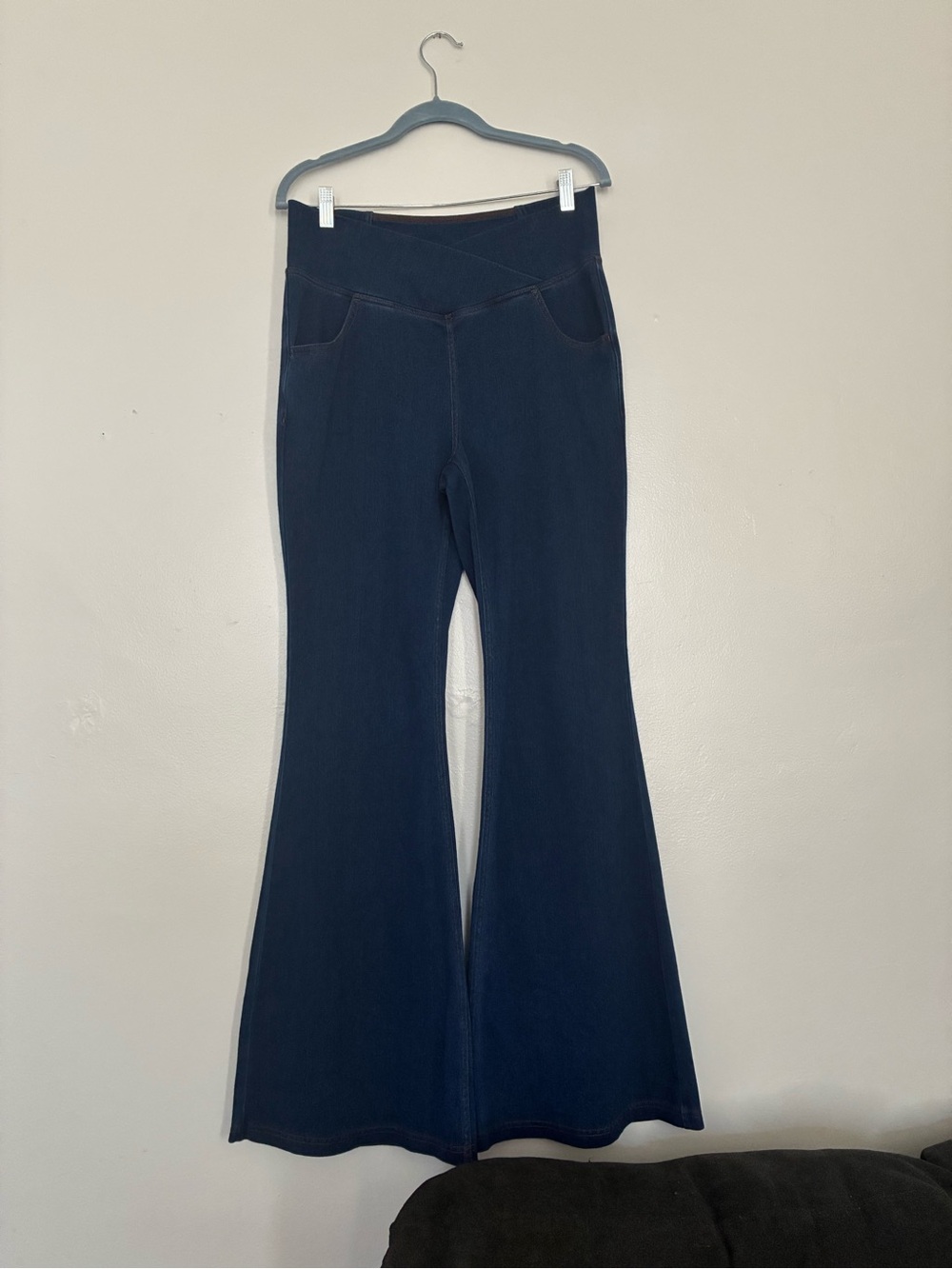 Halara navy blue flare pants with pockets